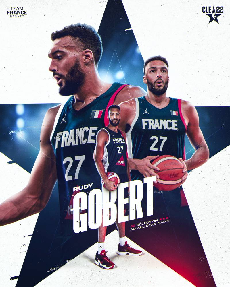 Rudy Gobert All-Star pour la 3e fois d'affilée